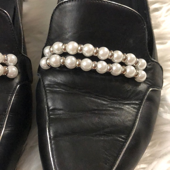 Black and Pearl Stuart Weitzman Flats/Loafers - Picture 5 of 8